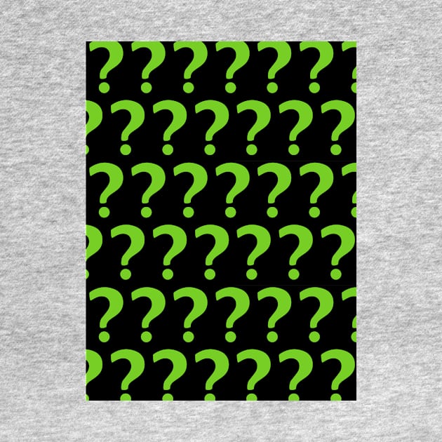 Green Question Marks Enigma pattern by XOOXOO